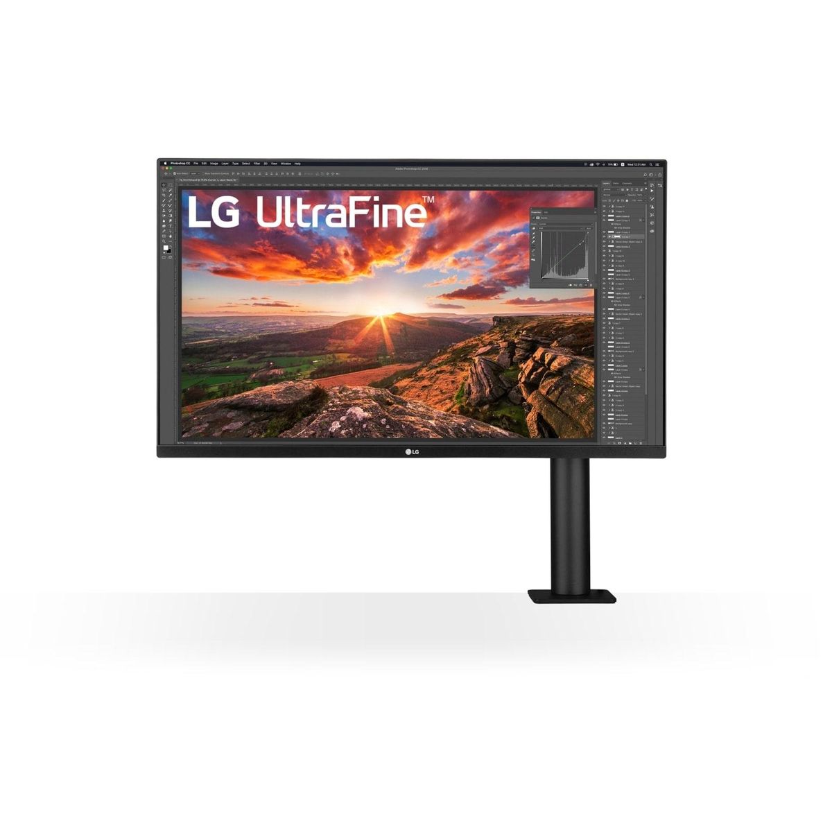 LG UltraFine Ergo 32UN880P-B 32 3840 x 2160 (4K) HDMI DisplayPort USB-C 60Hz Forlæng Træk tilbage Dockingskærm