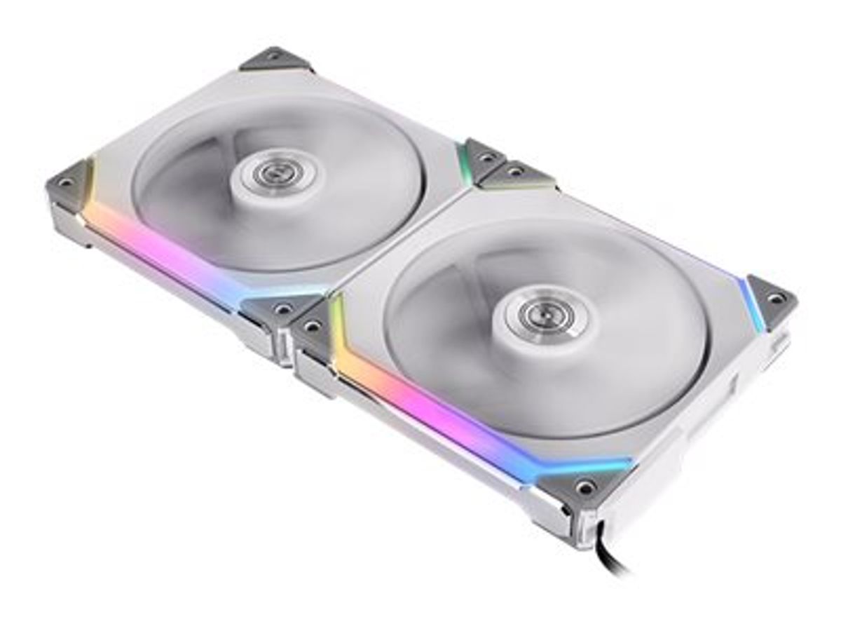 Lian Li UNI FAN SL140 RGB PWM Fans, 2 Pack, Hvid - 140 mm