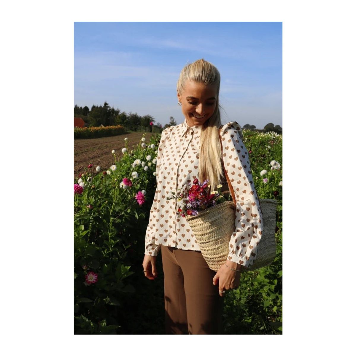 LIBERTE dame bluse FLORA - BROWN HEART