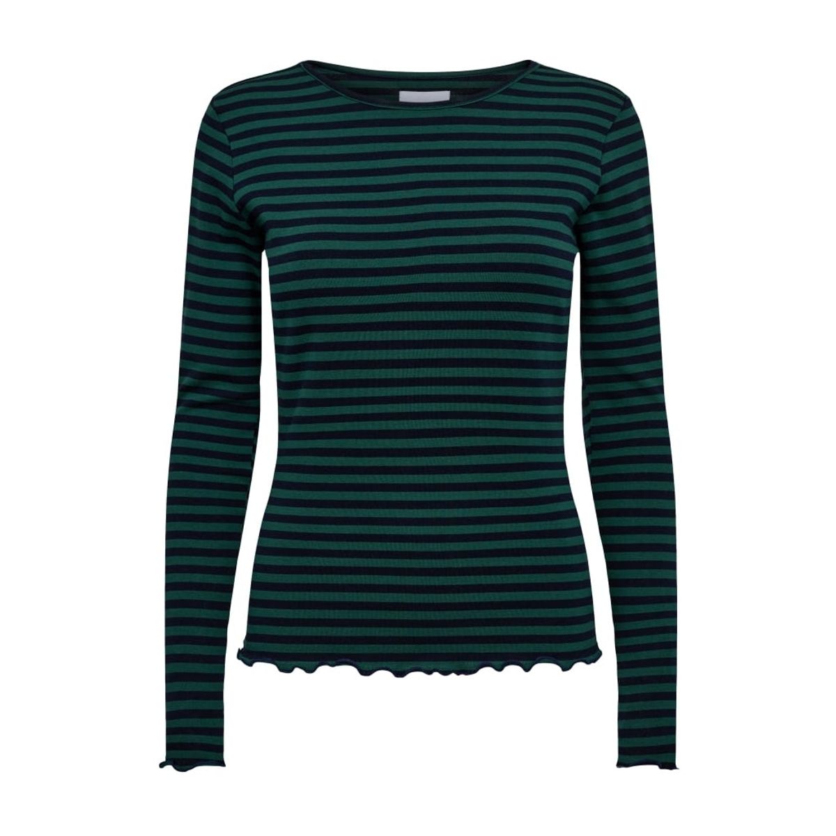 Liberte dame bluse NATALIA - 9914 - DARK BLUE GREEN STRIPE