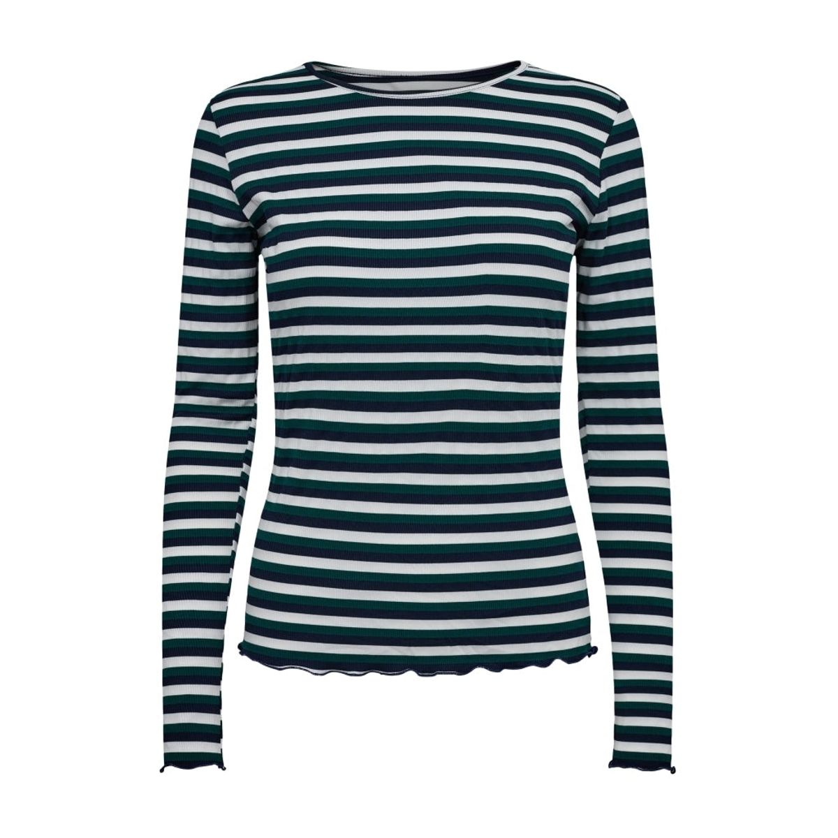 Liberte dame bluse NATALIA - 9914 - DARK BLUE GREEN WHITE STRIPE