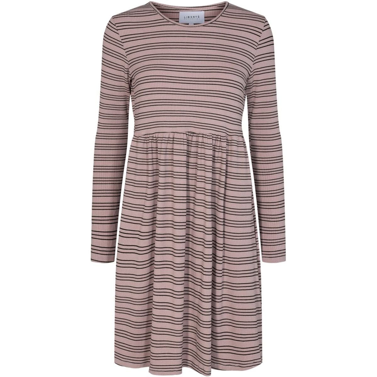 Liberte dame kjole NATALIA LS FRILL DRESS - Rose Gold Lurex