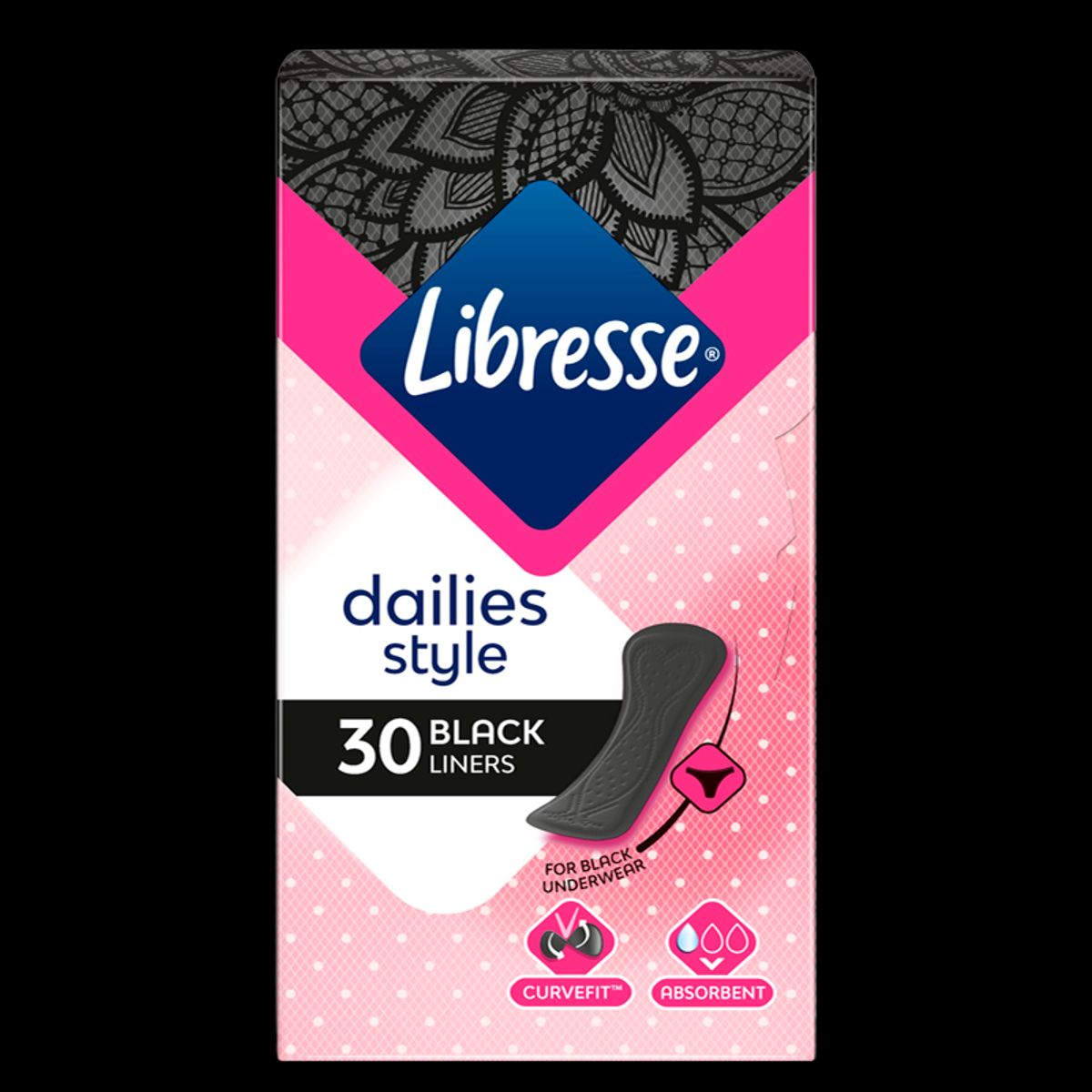 Libresse Trusseindlæg Black Liner (30 stk)