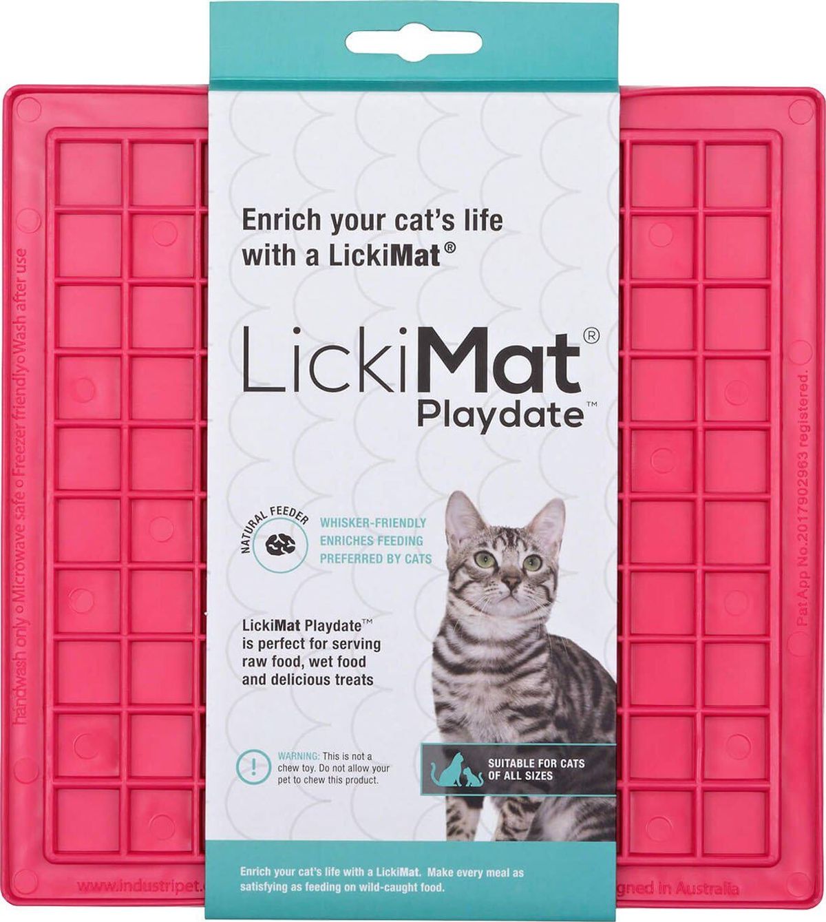 Lickimat - Slikkemåtte - Cat Playdate Pink 20x20cm