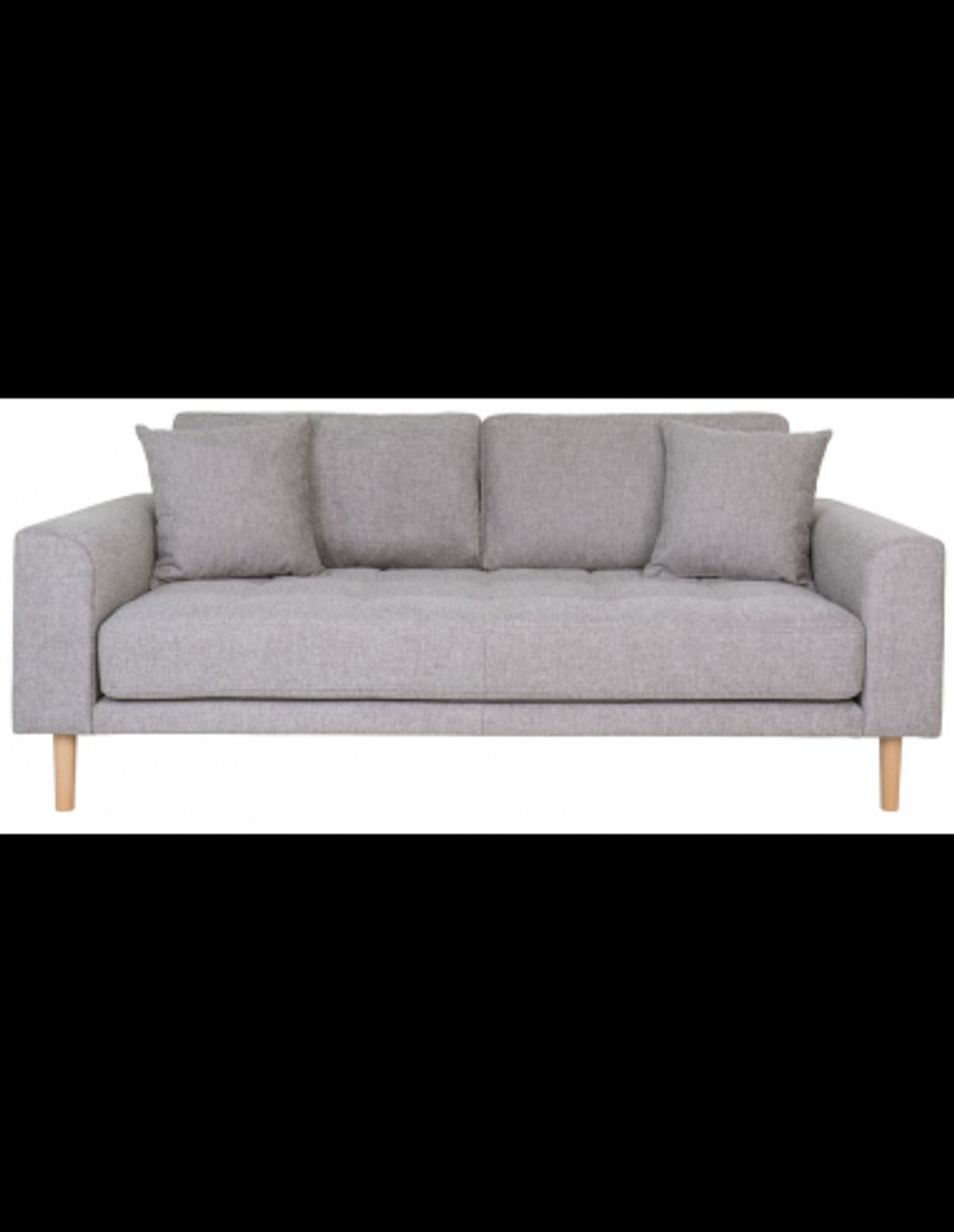 LIDE 2-personers sofa i polyester 180 x 93 cm - Natur/Lysegrå