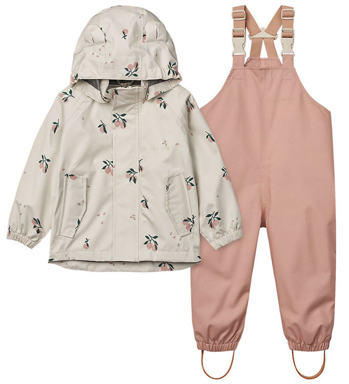 Liewood Regntøj - Manu Rainwear Set - Peach/Sea Shell