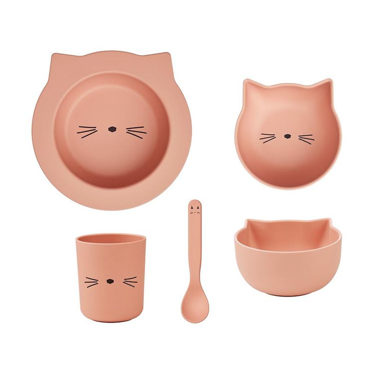 Liewood Spisesæt - Joana - 4 Dele - Cat Rose Blush