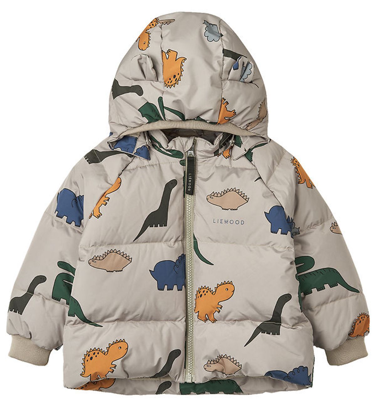 Liewood Vinterjakke - Polle Down Puffer - Dinosaurs/Mist