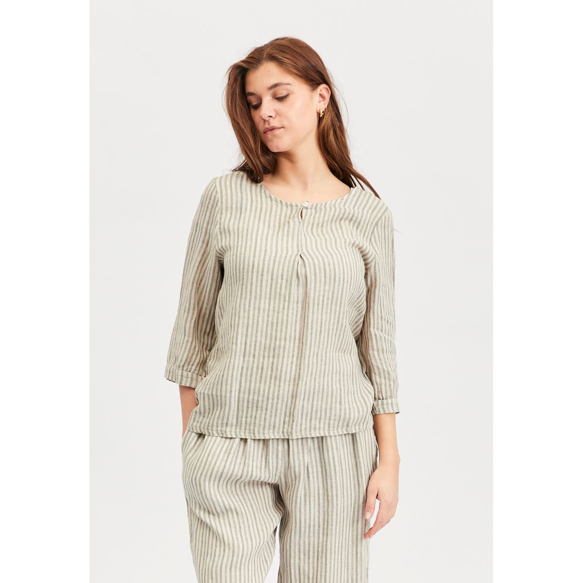 Lifabienne - Sand Stripe - Bluse - 2xl