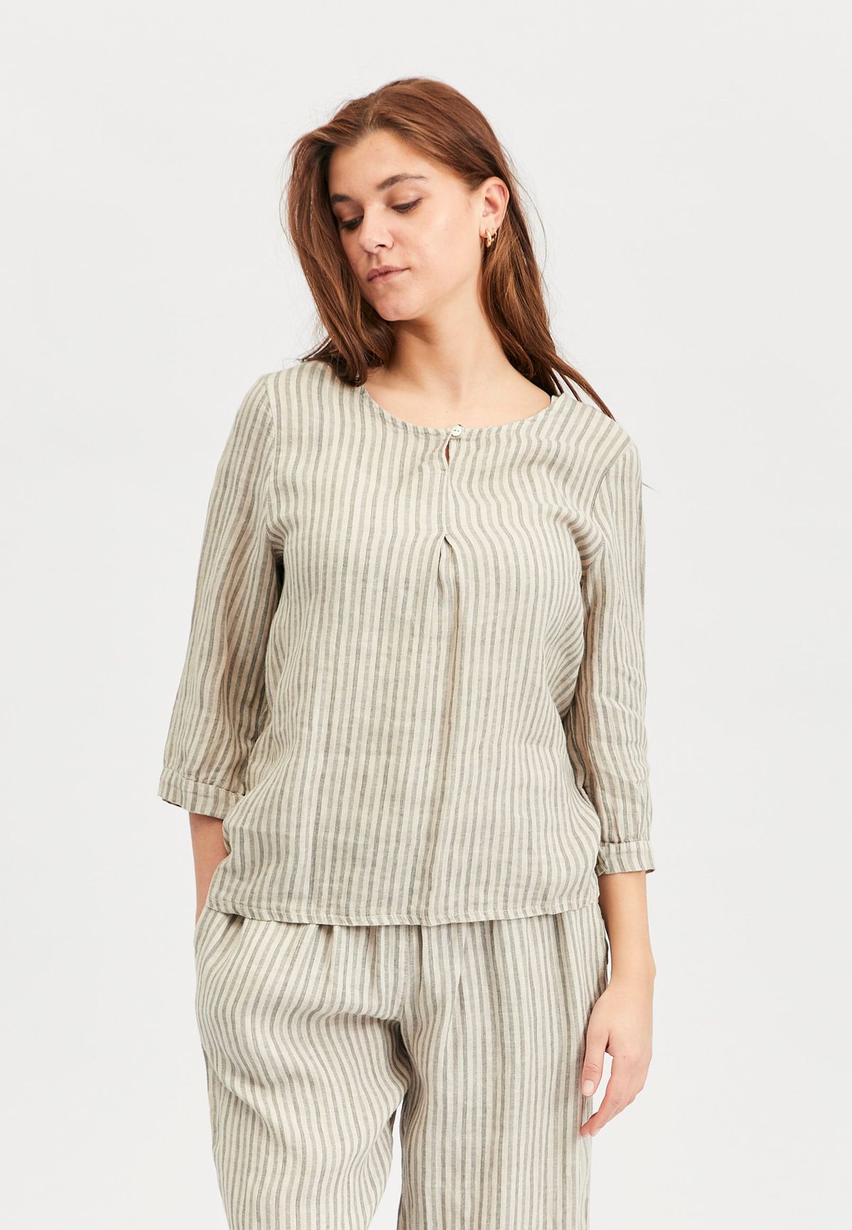 Lifabienne - Sand Stripe - Bluse - L