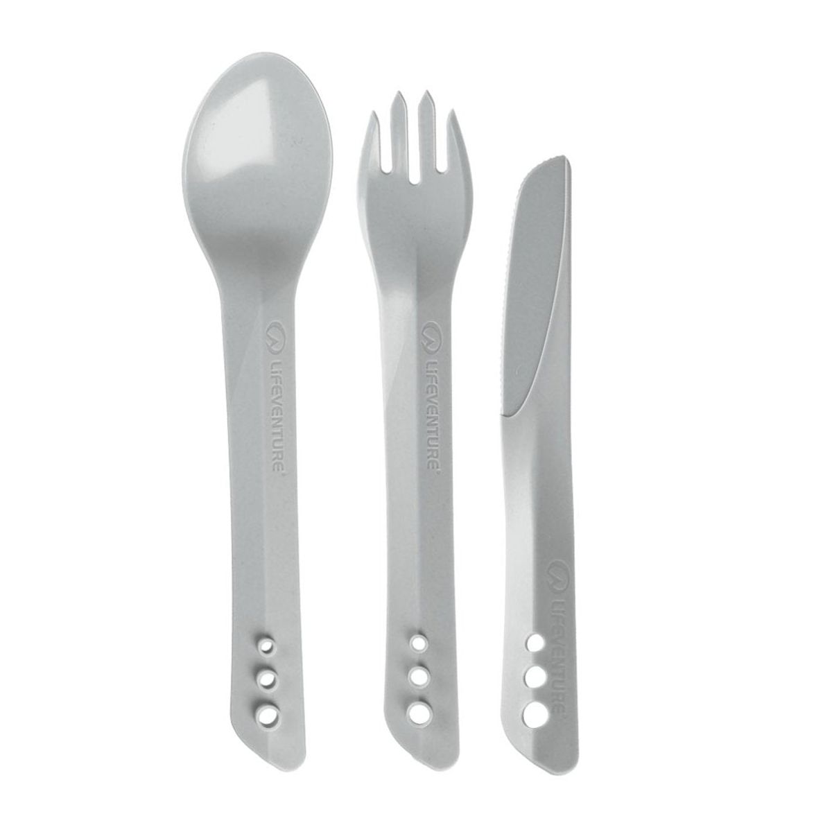 LifeVenture Ellipse Cutlery Set Light Grey