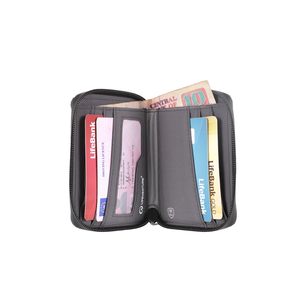 LifeVenture RFID Bi-Fold Rejsepung Navy Blue