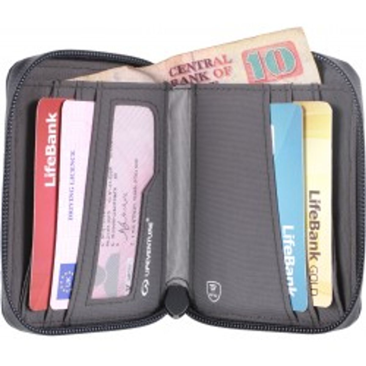 Lifeventure Rfid Bi-fold Wallet, Recycled, Grey - Pung