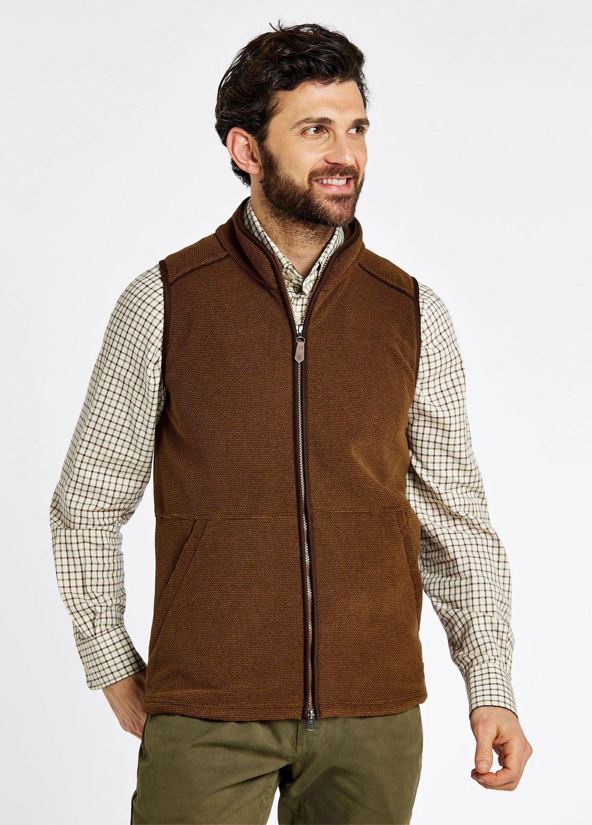 Lifford Fleece Gilet, Walnut - M