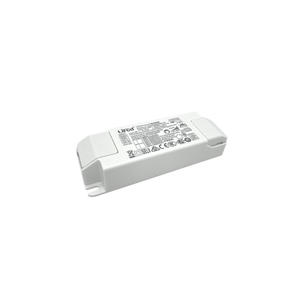 Lifud 30W 1-10V dæmpbar LED driver - 0/1-10V signal interface, 400mA-750mA, 9-42V, flicker free