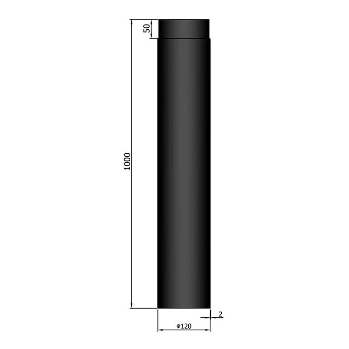 Lige Rør Ø120 mm - 1000 mm