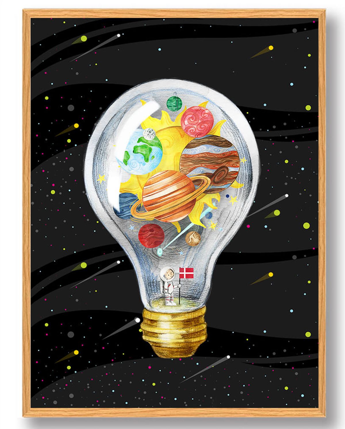 Light bulb - rumplakat (Størrelse: L - 50x70cm (B2))