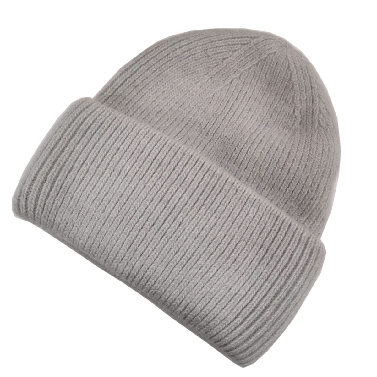 Light Grey Angora Beanie