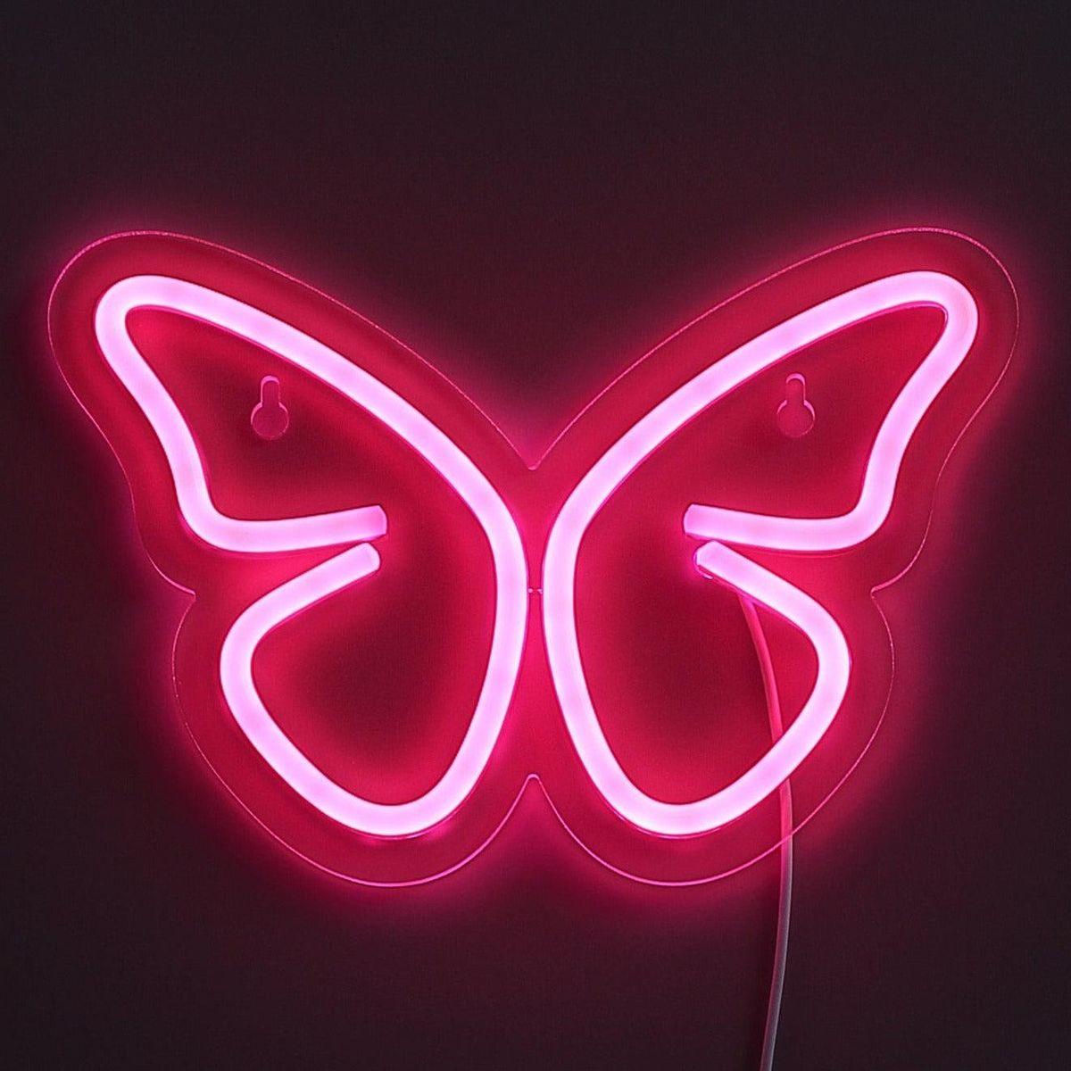 Lightish Butterfly Neon Væglampe Pink