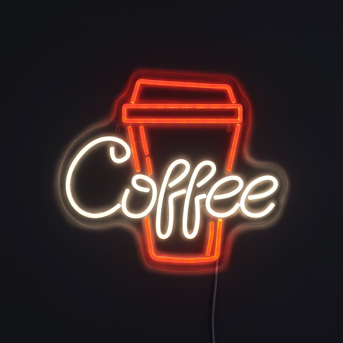 Lightish Coffee Cup Neon Væglampe