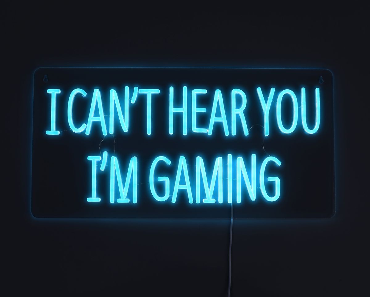 Lightish I Cant Hear You Im Gaming Neon Væglampe