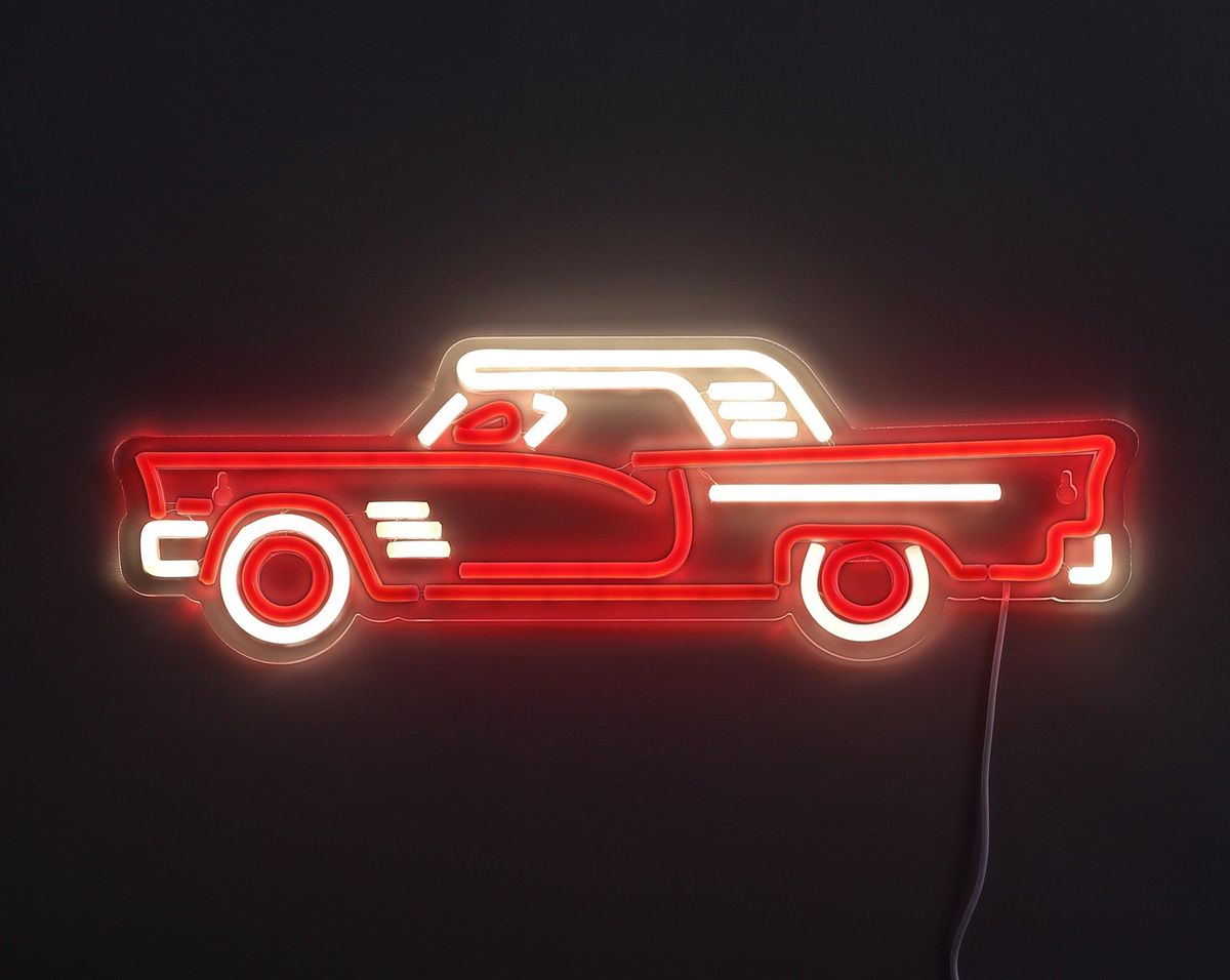 Lightish Vintage Car Neon Væglampe