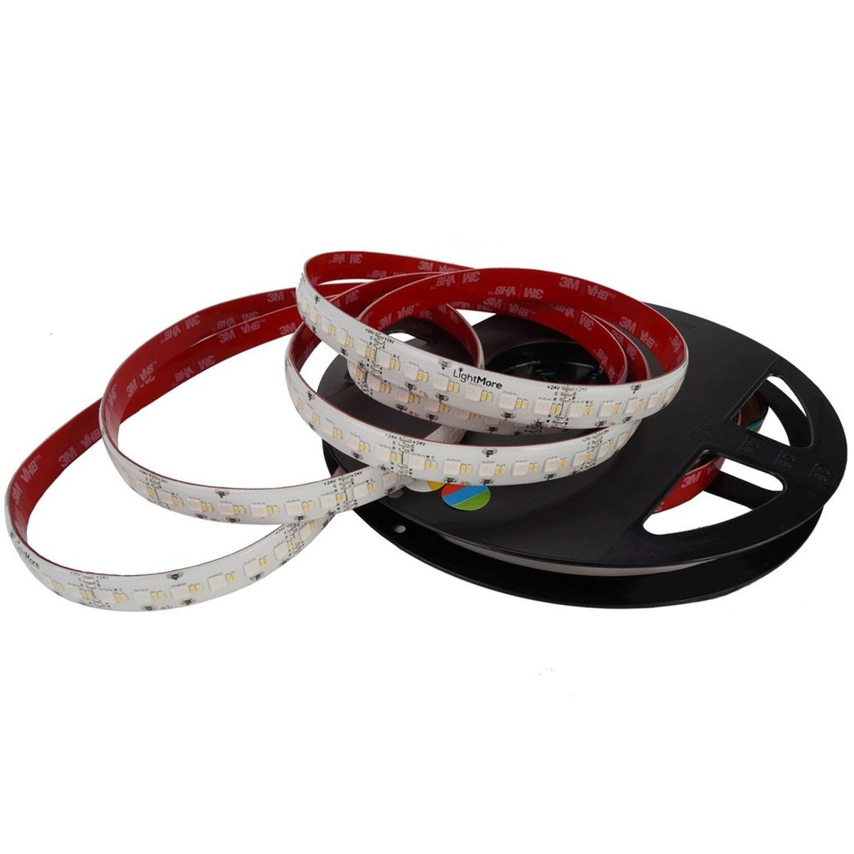 LightMore LED Strip 24V, 24W/m i RGB+2200K-6500K, Ra95, IP20 - 5 meter