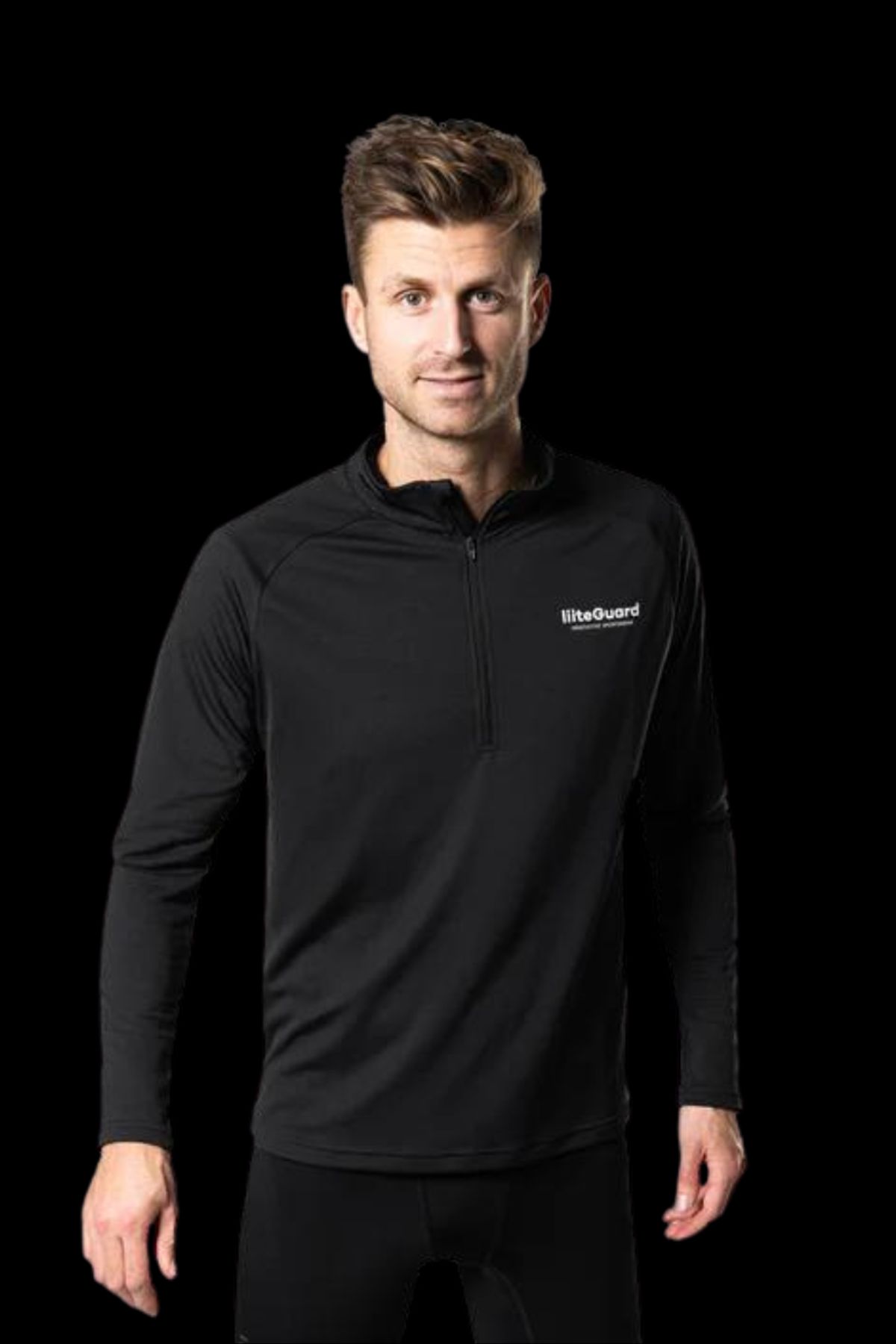 Liiteguard Ground Tech 1/4 zip - Sort - T-shirt