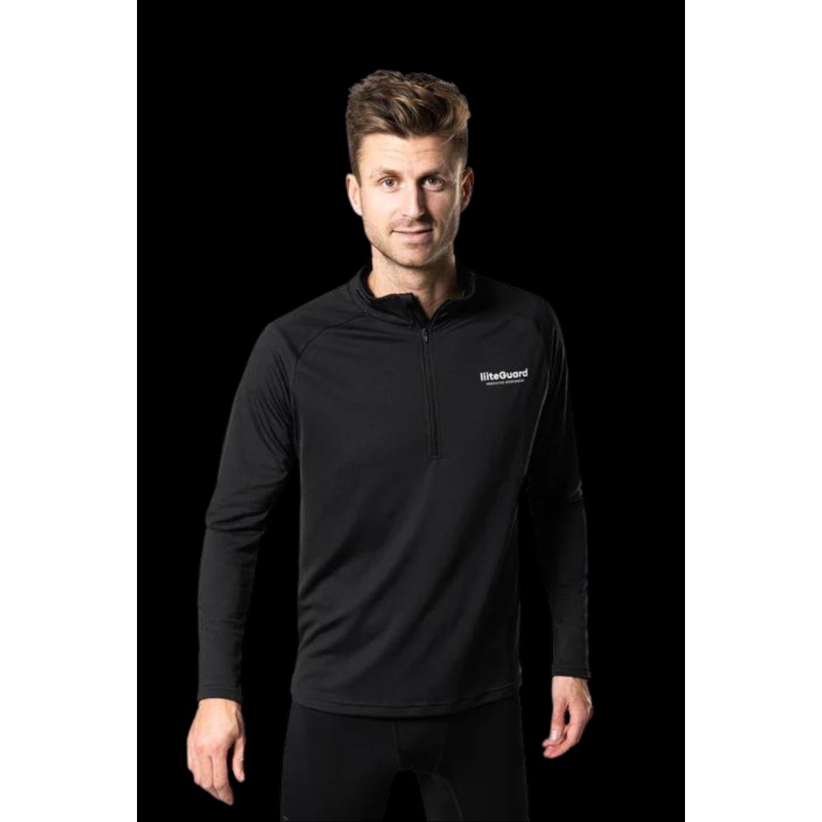 Liiteguard Ground Tech 1/4 zip - Sort - T-shirt