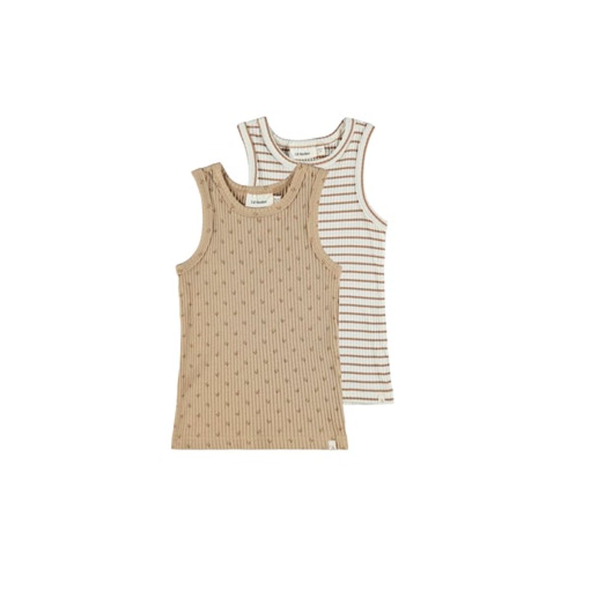 Lil Atelier 2 Pak Mini Tank Top Travertine - 92