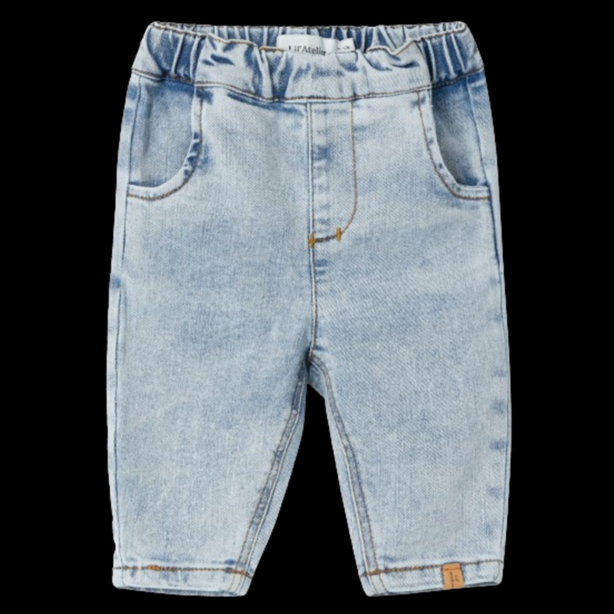 Lil' Atelier bløde jeans - Ben - Light Blue Denim - 74