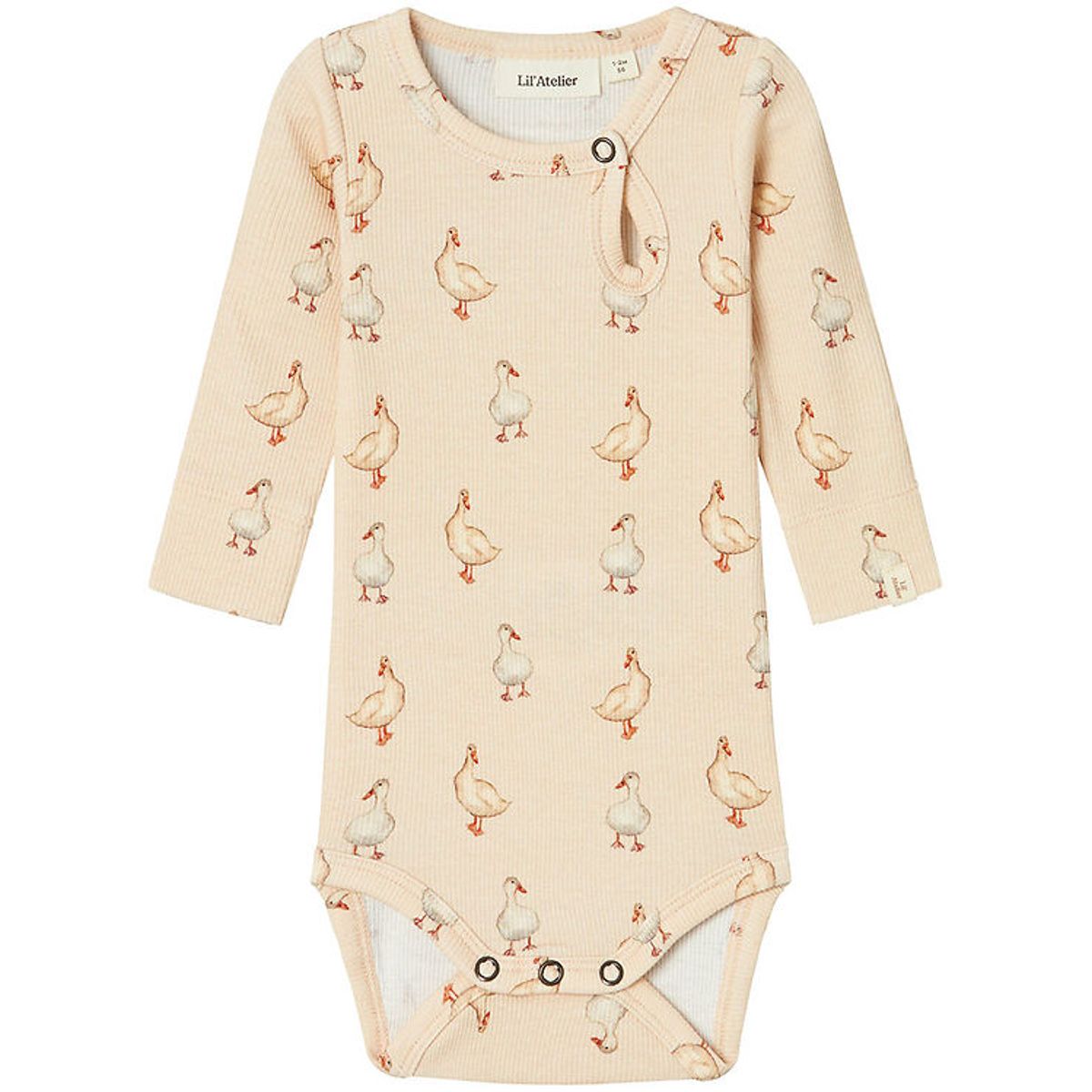 Lil' Atelier Body L/Æ - Rib - NbfGavo - Sand Dollar m. Print