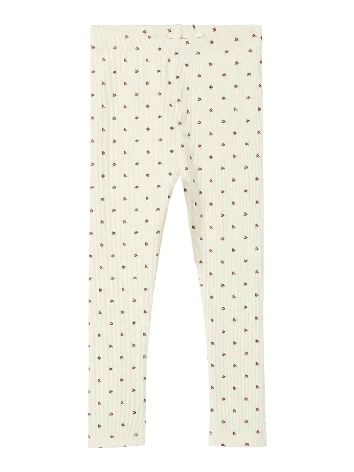 Lil Atelier Lago Kye Slim Leggings med Mariehøne - Turtledove - 92 cm