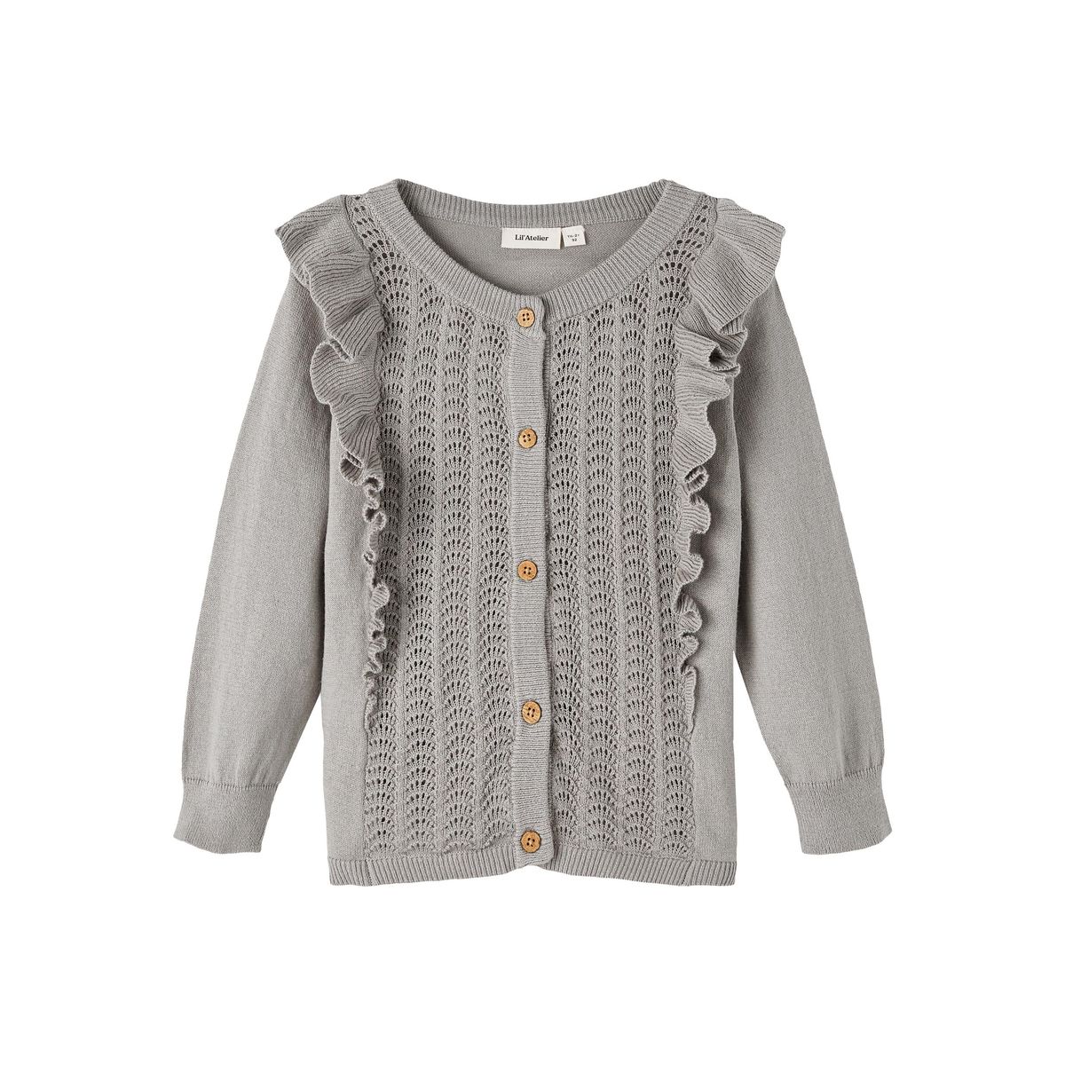 Lil Atelier Lara Knit Cardigan - Wet Weather - 92 cm