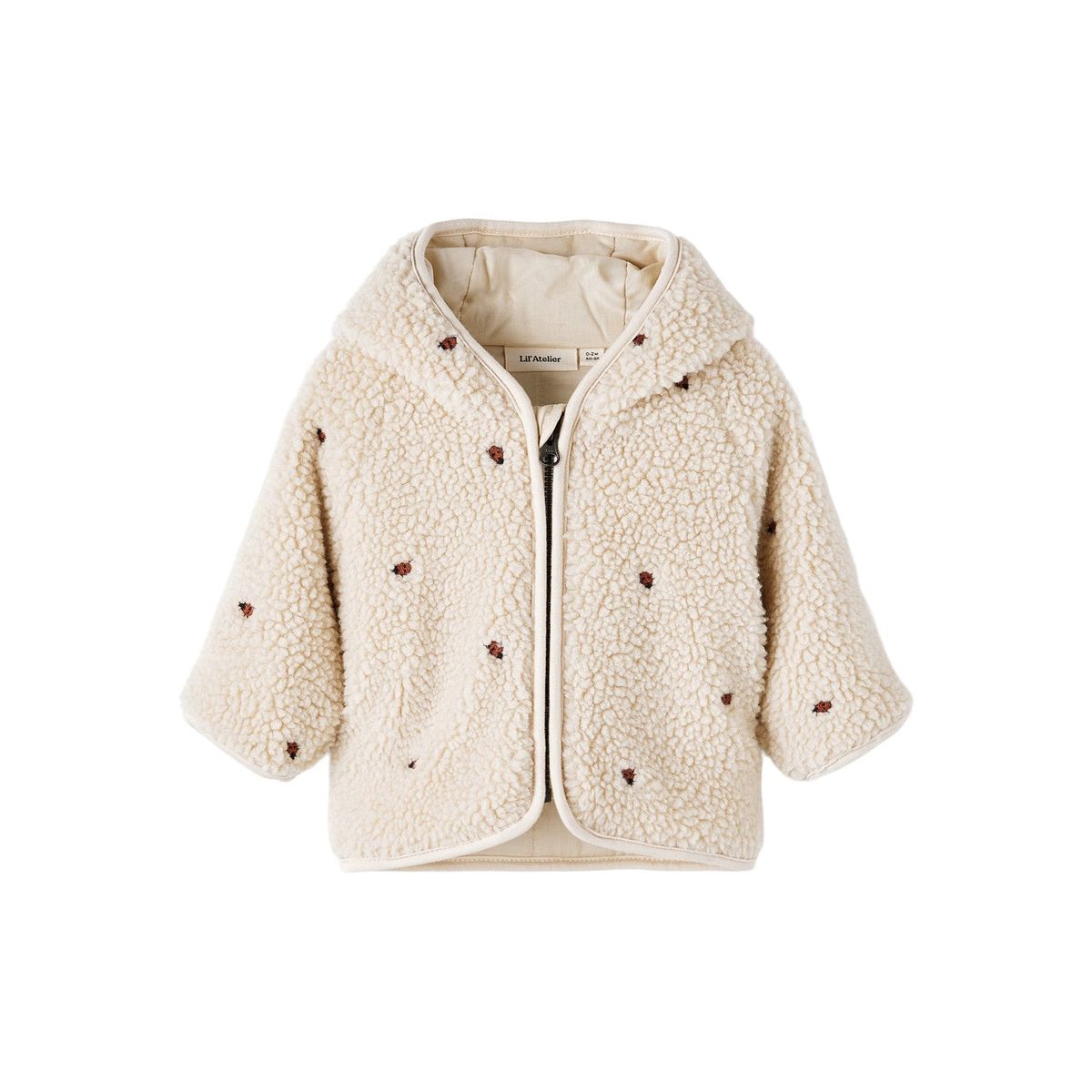 Lil Atelier Nalo Loose Sherpa Jakke Baby - Fog - 56 cm