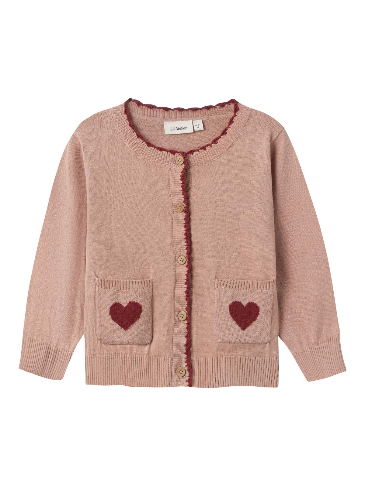 Lil Atelier Saran Knit Cardigan - Nougat - 92 cm