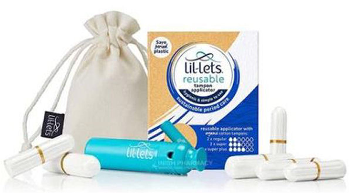 Lil-lets reusable tampon applicator with organic cotton tampons 6 stk.