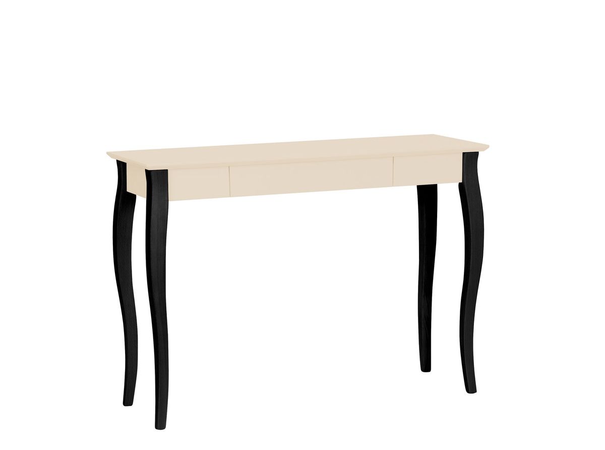 LILLO Skrivebord 105x40cm Sorte Ben / Kridthvid