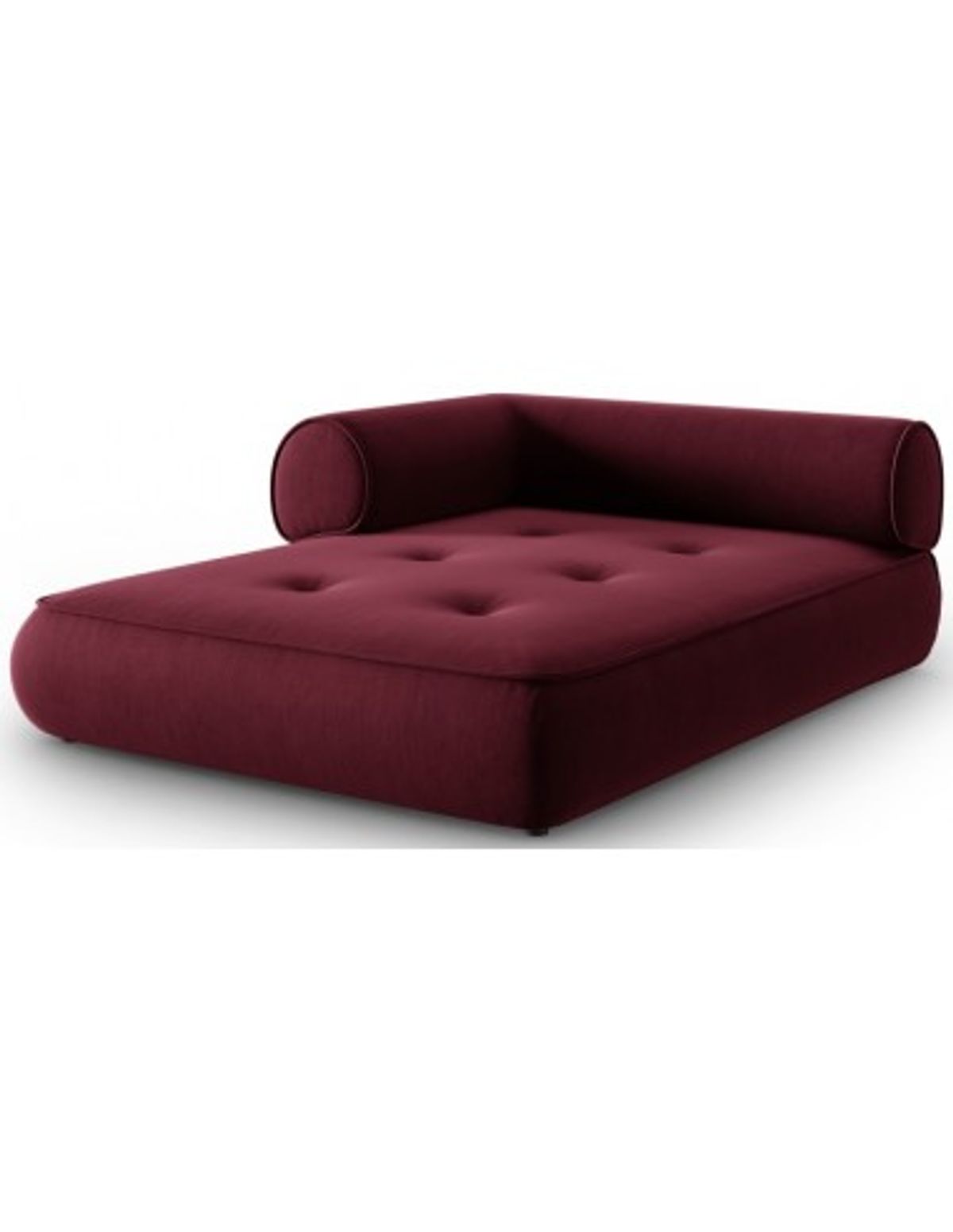 Lily venstrevendt daybed i chenille 188 x 144 cm - Bordeaux