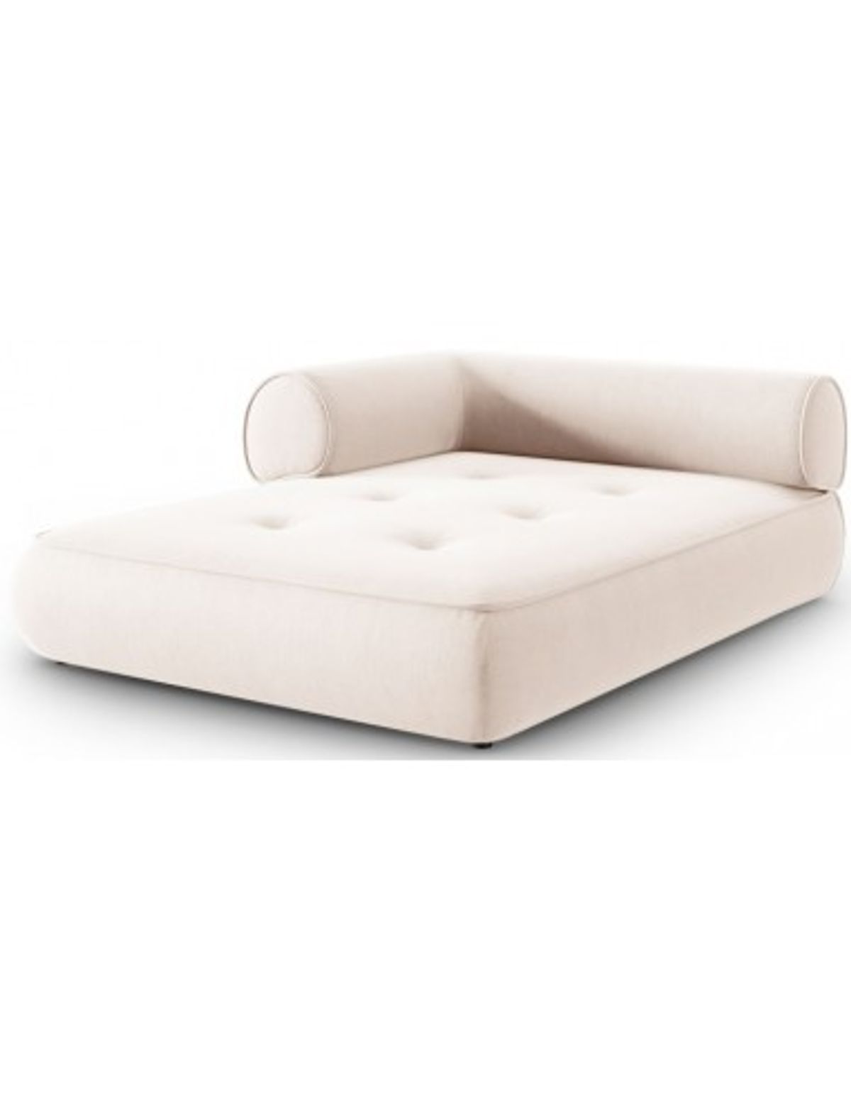 Lily venstrevendt daybed i chenille 188 x 144 cm - Lys beige