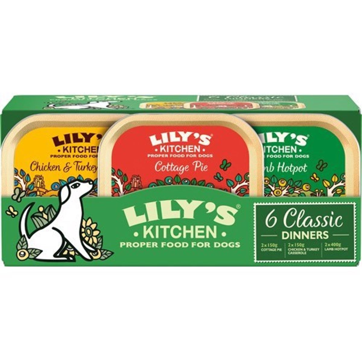 Lilys Kitchen Grain Free Dinner Trays Multipack, 6 x 150g