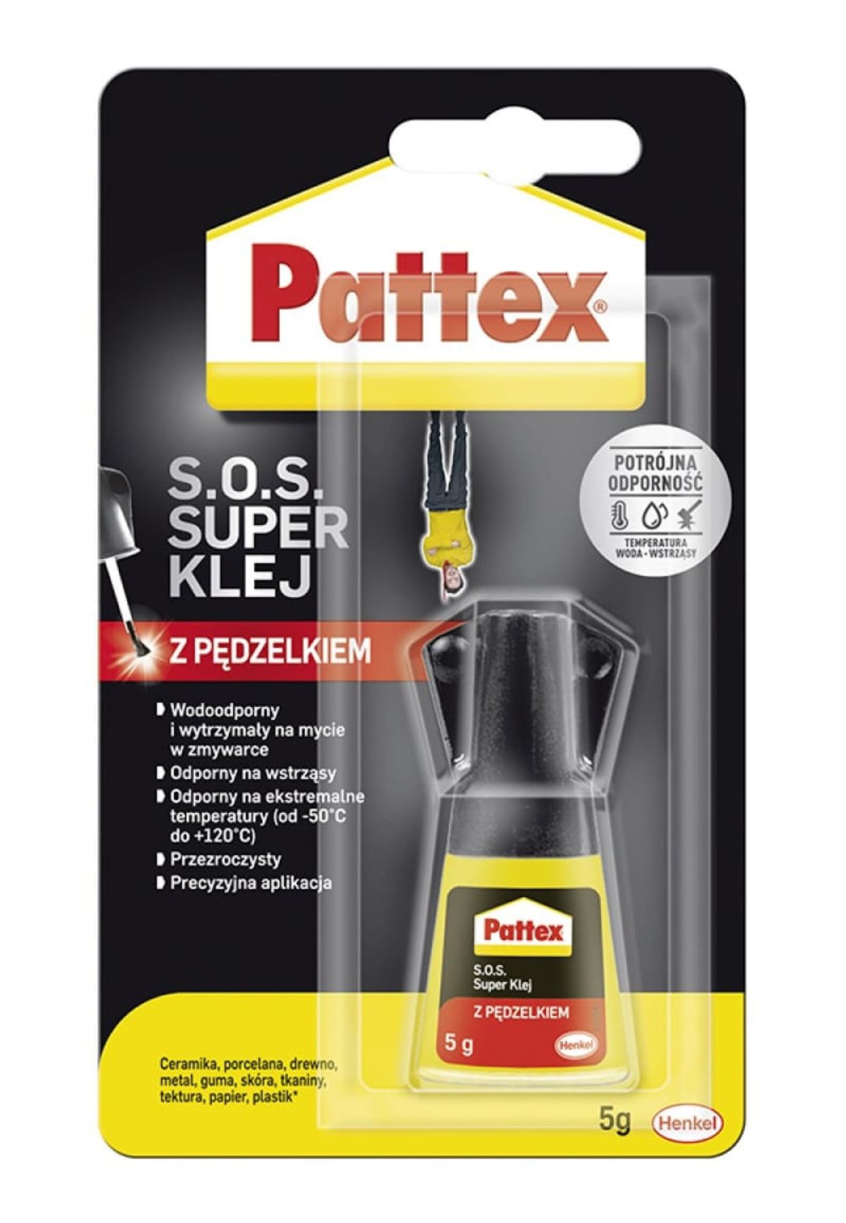 Lim med Pensel Super Pattex S.O.S. 5g.