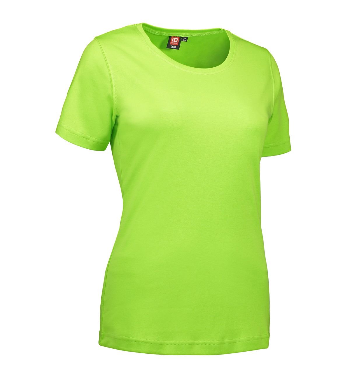 Lime farvet dame t-shirt med rund hals - 2XL