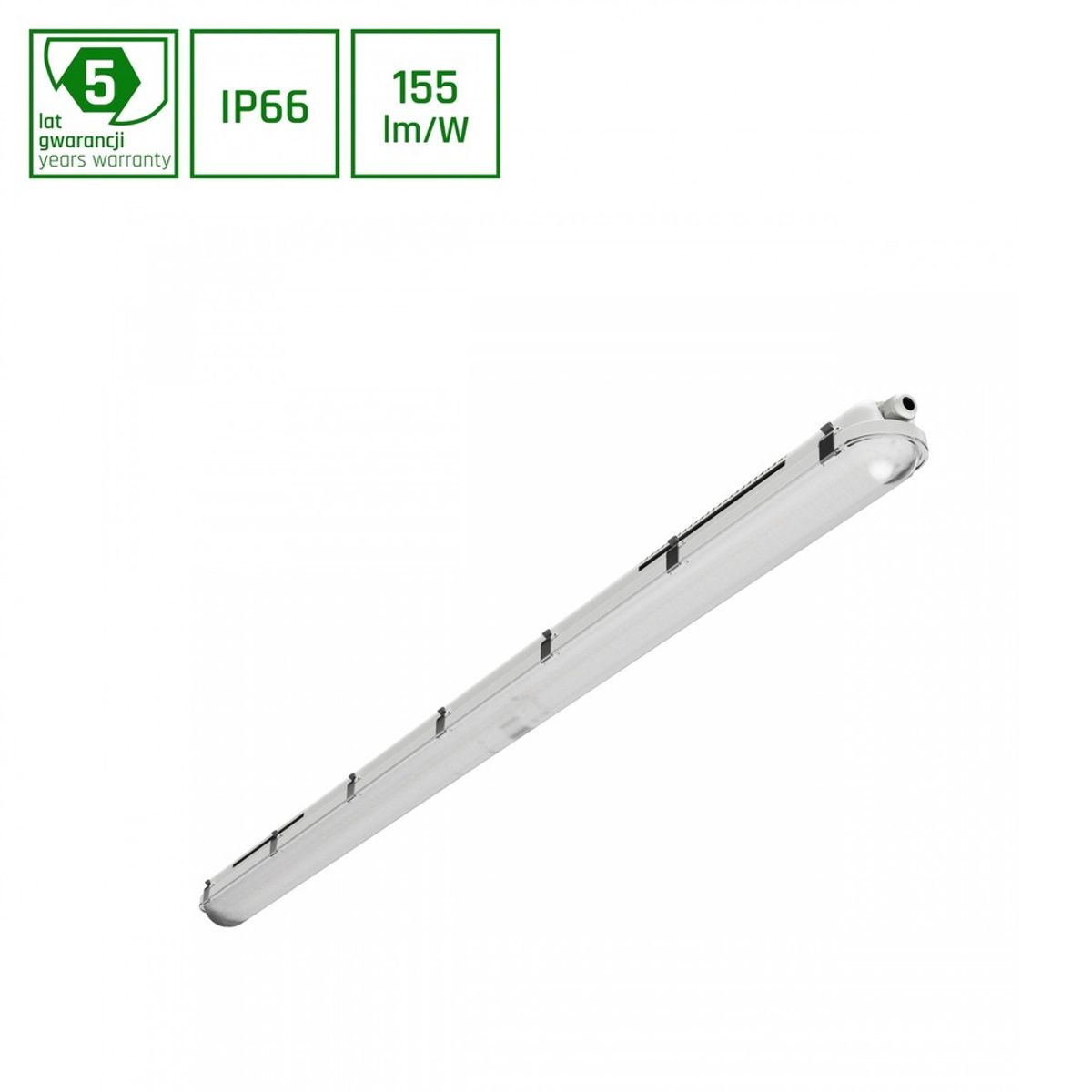 LIMEA Gigant Pro 40-85W - Vandtæt 150cm, Neutral Hvid, 230V, 120°, IP66, IK10 - Dæmpbar : Ikke dæmpbar, Kulør : Neutral