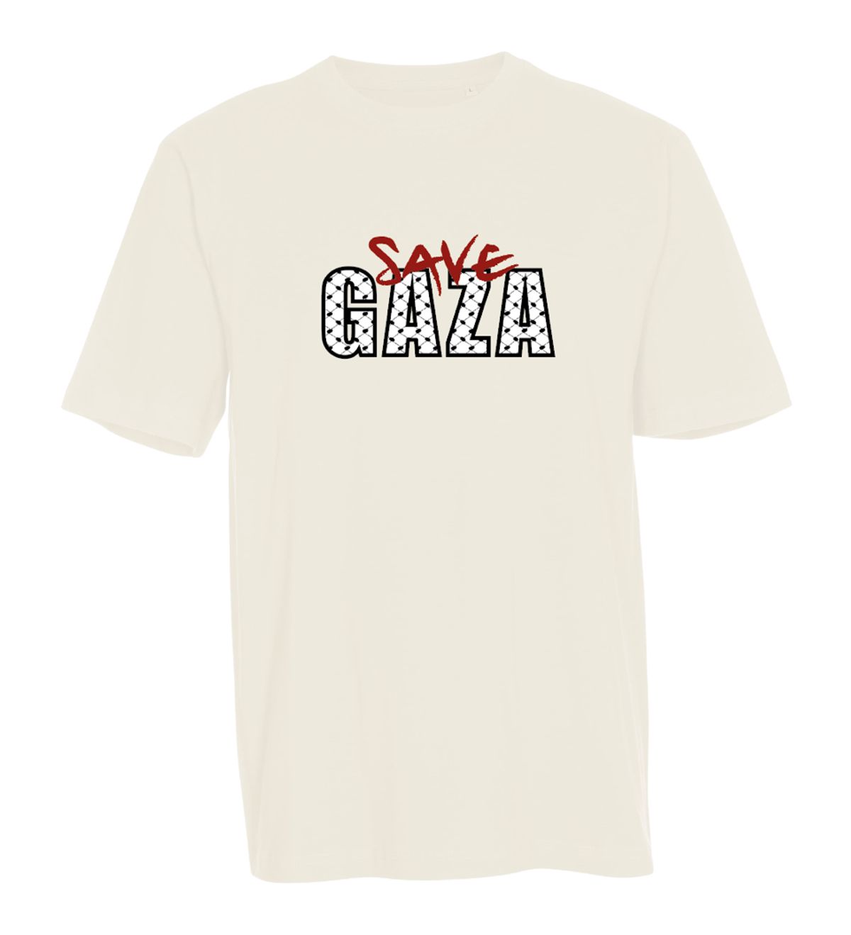 LIMITED EDITION SAVE GAZA CHARITY T-SHIRT CREME