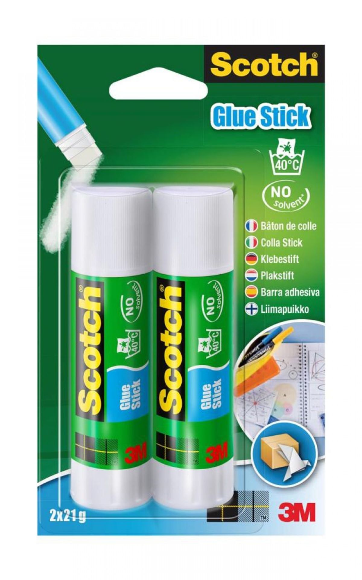 Limstift SCOTCH® 21g Hvid Kontor Skole.