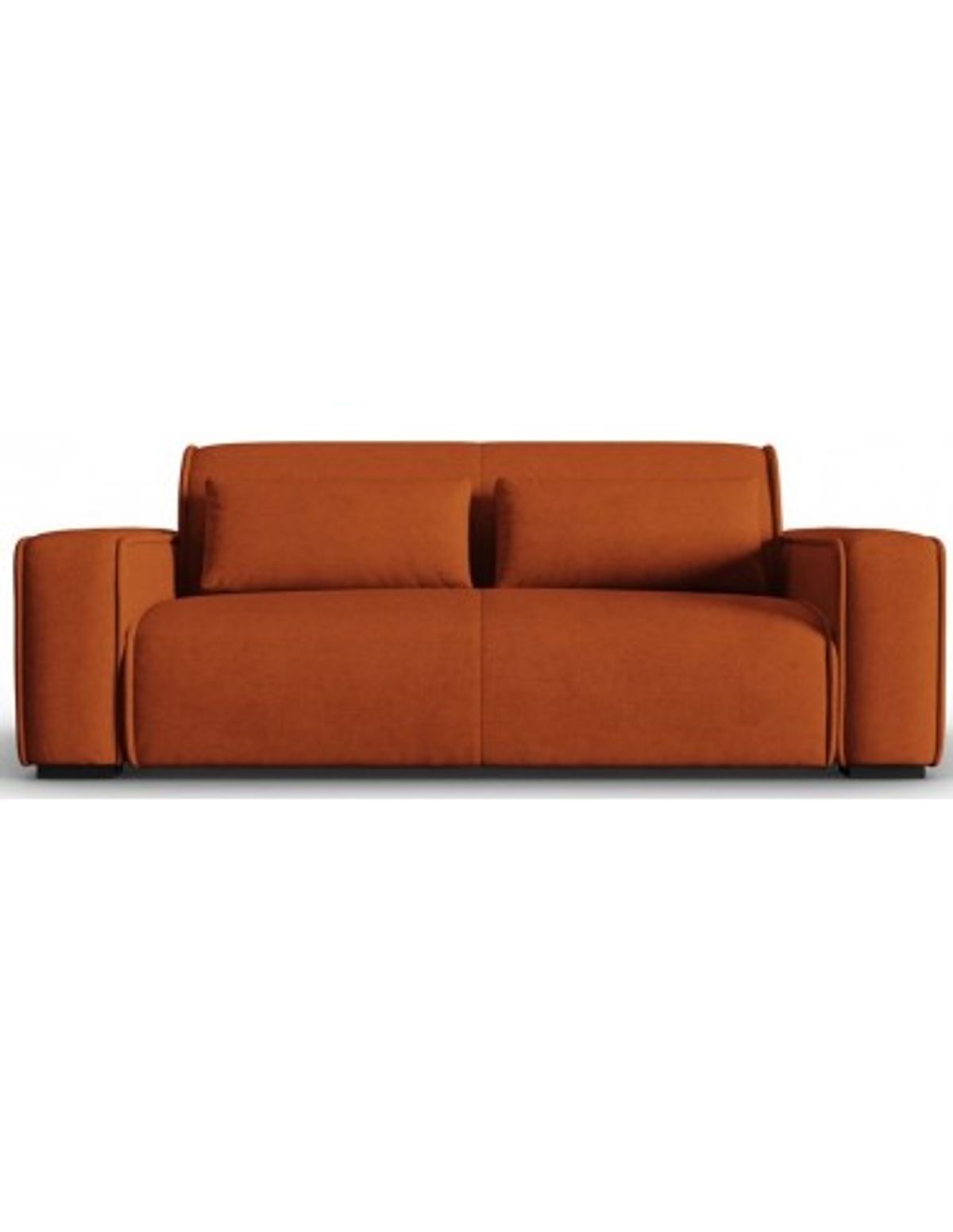 Lina 3-personers sofa i polyester B192 cm - Terracotta