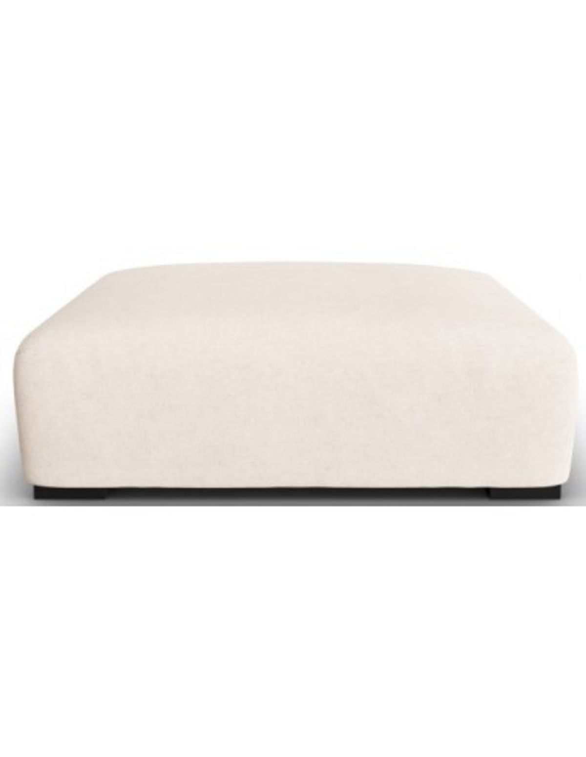 Lina puf til sofa i polyester B117 x D102 cm - Lys beige