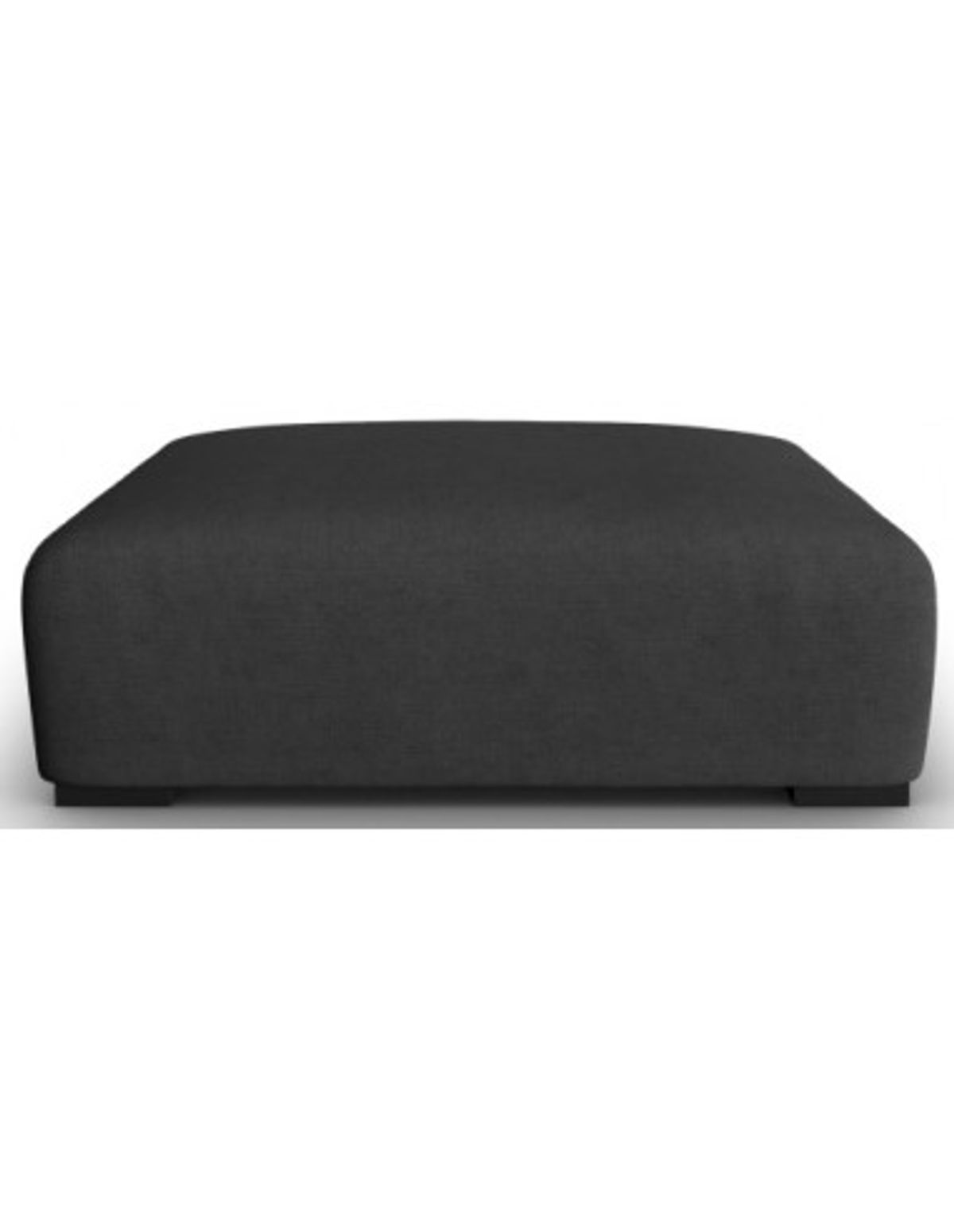 Lina puf til sofa i polyester B117 x D102 cm - Mørkegrå