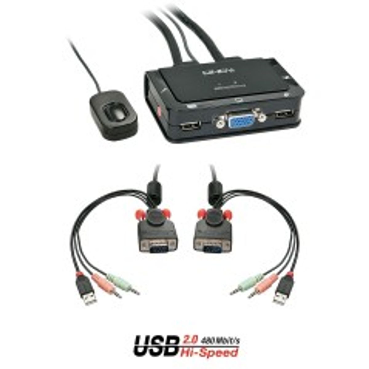 Lindy 2 Port VGA, USB 2.0 & Audio